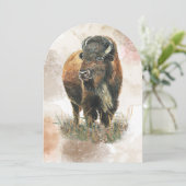 Fun Buffalo Bison Wildlife Animal Park Birthday Kaart (Staand voorkant)