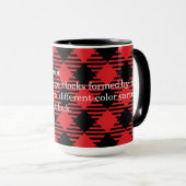 Fun "Buffalo Pset"-koffiekMok - Rood en zwart Mok (Voorkant rechts)