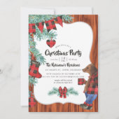 Fun Buffalo Pset Lumberjack Beer kerstfeest Kaart (Voorkant)