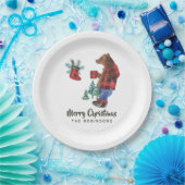 Fun Buffalo Pset Lumberjack Beer kerstfeest Papieren Bordje (Feest)