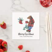 Fun Buffalo Pset Lumberjack Beer kerstfeest Servet (Insitu)