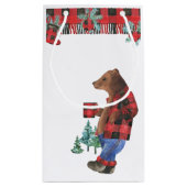 Fun Buffalo Pset Lumberjack Beer Kerstmis Klein Cadeauzakje (Achterkant)
