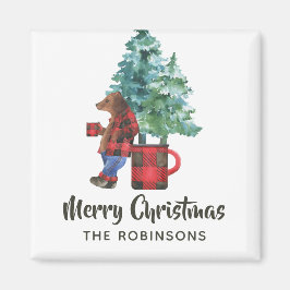 Fun Buffalo Pset Lumberjack Beer Kerstmis Magneet