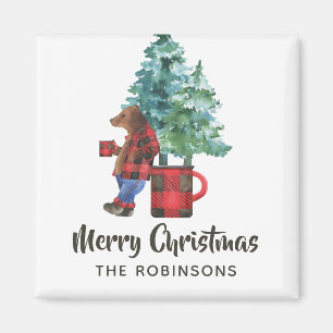 Fun Buffalo Pset Lumberjack Beer Kerstmis Magneet