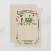 Fun Bug Valentijnsdag Kaart - Een Speelgoed toevoe (Voorkant / Achterkant)