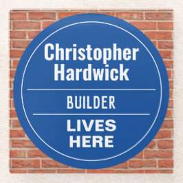 Fun Builder Wall Plaque Style Glass Onderzetter