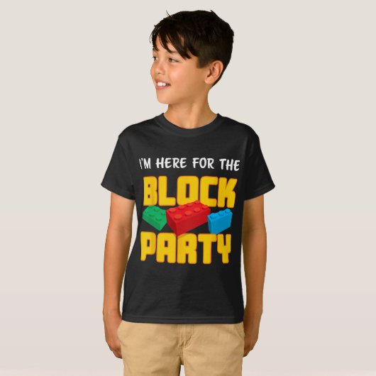 Fun Building Blocks Block Party Pre-k Men Women Ki T-shirt (Voorkant volledig)