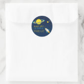 Fun Buitenruimte Rocket Birthday Party Sticker (Tas)
