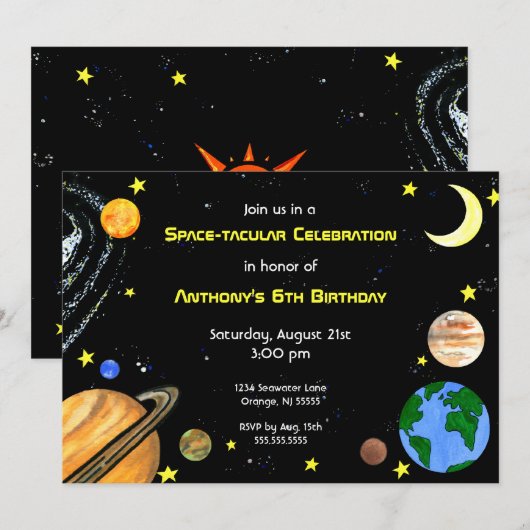 Fun Buitenruimte-uitnodiging Kaart (Voorkant / Achterkant)