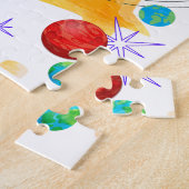 Fun Buitenruimteraketten en sterren Legpuzzel (Zijkant)