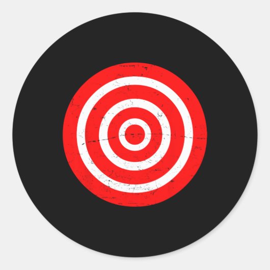 Fun Bullseye Target Bulls Eye Prank Gift-boogschie Ronde Sticker (Voorkant)