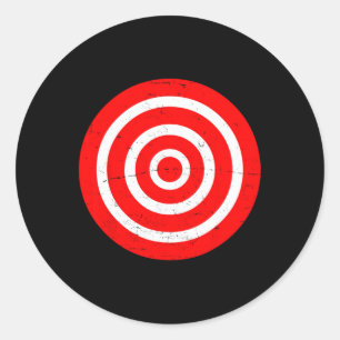 Fun Bullseye Target Bulls Eye Prank Gift-boogschie Ronde Sticker