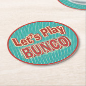 Fun Bunco Onderzetter - Laten we Bunco spelen (Gebogen)