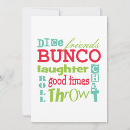 Fun Bunco Subway Art Girls Night Out Party Invitat Kaart