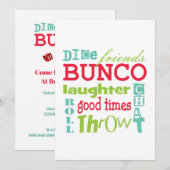 Fun Bunco Subway Art Girls Night Out Party Invitat Kaart (Voorkant / Achterkant)