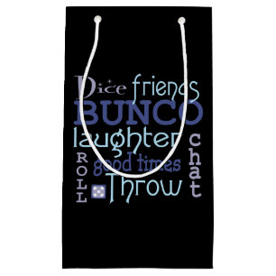 Fun Bunco Subway Art Typografie Blue Paars Klein Cadeauzakje