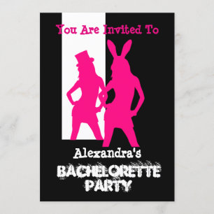 Fun bunny girl gepersonaliseerde bachelorette part kaart