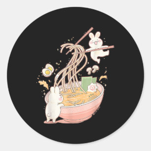 Fun Bunny Rabbit Ramen Noodle Soup Anime Kawaii Ae Ronde Sticker