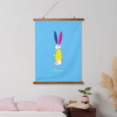Fun Bunny Wall Art Nursery Kinder  naam Hangend Wandkleed (Slaapkamer)