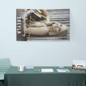 Fun Bunting Flags Happy Birthday Foto Spandoek (Beurs)