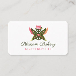 Fun Butterfly Blossom Floral Garden Bakery Cake Visitekaartje