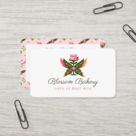 Fun Butterfly Blossom Floral Garden Bakery Cake Visitekaartje