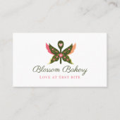 Fun Butterfly Blossom Floral Garden Bakery Spoon Visitekaartje (Voorkant)