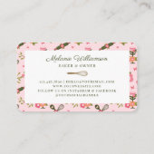 Fun Butterfly Blossom Floral Garden Bakery Whisk Visitekaartje (Achterkant)