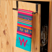 Fun Butterfly Stripe Stijlvolle Initiaal Achternaa Theedoek