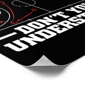 Fun Bysketbyll Coach For Men Women Tactic Diagram Poster (Hoek)