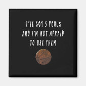 Fun Bysketbyll Speler Praten Praten T - shirts Coa Magneet (Voorkant)