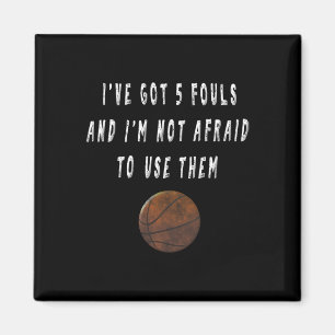 Fun Bysketbyll Speler Praten Praten T - shirts Coa Magneet