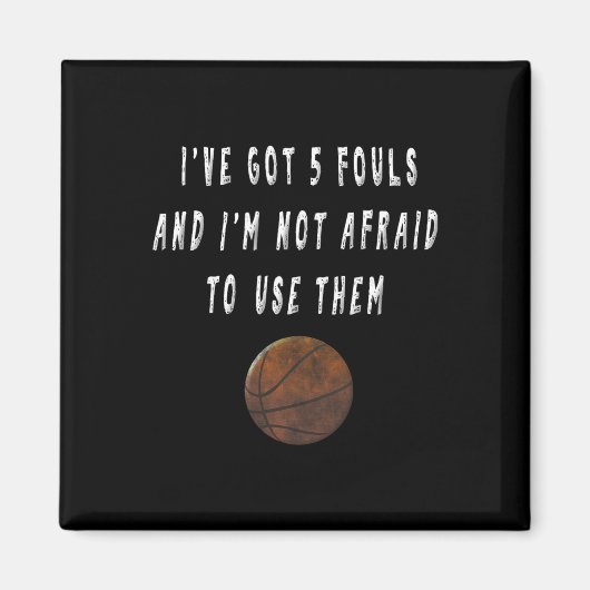 Fun Bysketbyll Speler Praten Praten T - shirts Coa Magneet (Voorkant)