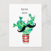Fun Cactus Dank U Snorharen Briefkaart (Voorkant)
