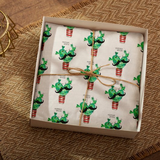 Fun Cactus Heart Dank u Tissuepapier