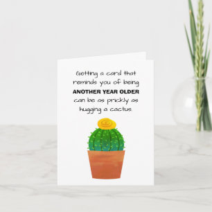 Fun Cactus Plant Afbeelding Happy Birthday Greetin Kaart