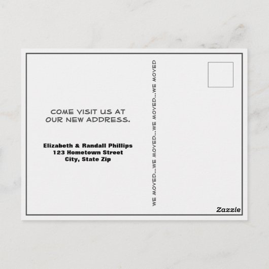 Fun Cactus We Moved Southwest Announcement Briefkaart (Achterkant)