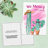 Fun Cactus We Moved Southwest Announcement Briefkaart