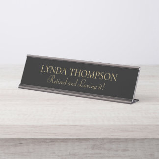 Fun cadeau! Retiree name bord Bureau Naambordje