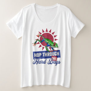 Fun cadeau voor kikkerliefhebbers: hop door moeili grote maat t-shirt