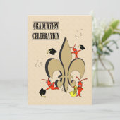 Fun Cajun Crawfish Graduding Party Kaart (Staand voorkant)