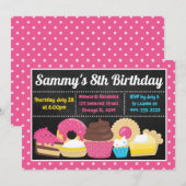 Fun Cakes and Trees Birthday Party Kaart (Voorkant / Achterkant)