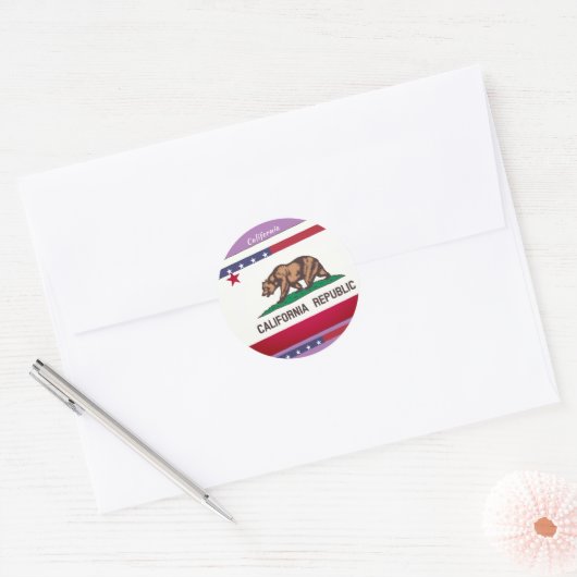 Fun California Ronde Sticker (Envelop)