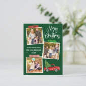 Fun Calligraphy Craft Tape Truck Green Briefkaart (Staand voorkant)