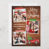 Fun Calligraphy Craft Tape Truck Kersthout Feestdagenkaart (Voorkant)