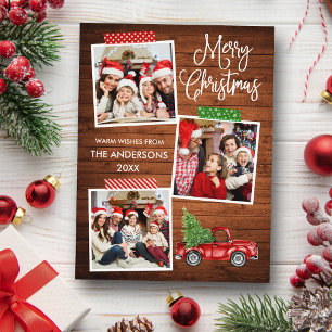 Fun Calligraphy Craft Tape Truck Wood Kerstmis Briefkaart