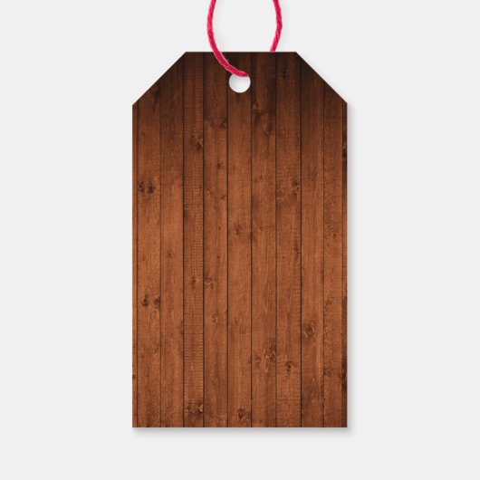 Fun Calligraphy Kersthout  Truck Cadeaulabel (Achterkant)