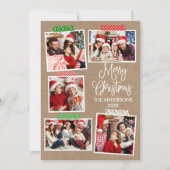 Fun Calligraphy Kraft Merry-kerstkraft Feestdagenkaart (Voorkant)