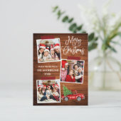 Fun Calligraphy Pset Craft Tape Wood Truck Briefkaart (Staand voorkant)