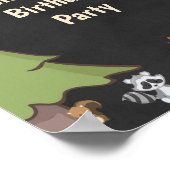 Fun Camp Out Birthday Party Sign Poster (Hoek)